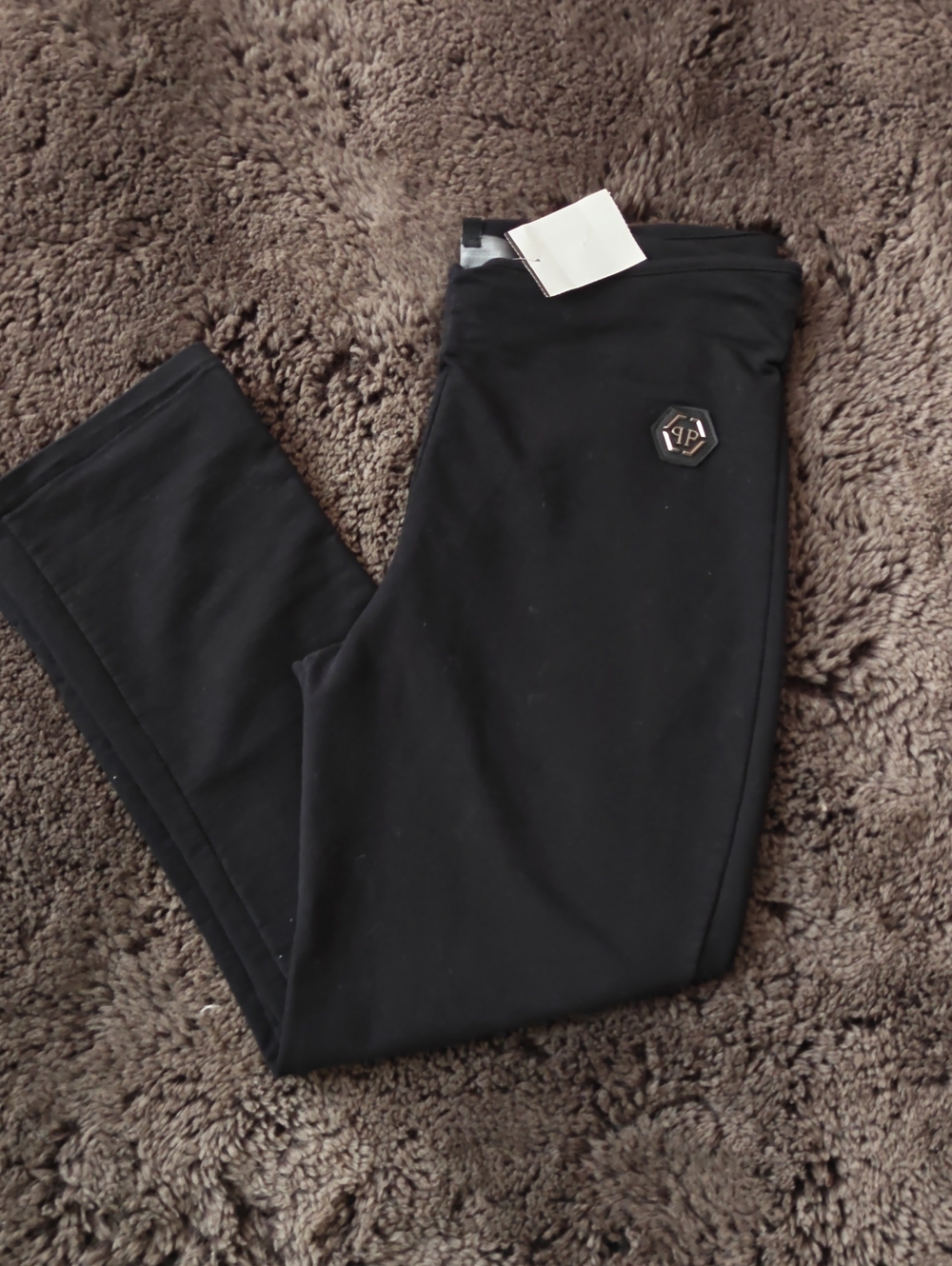 Philipp Plein Black Logo Jogger Pants